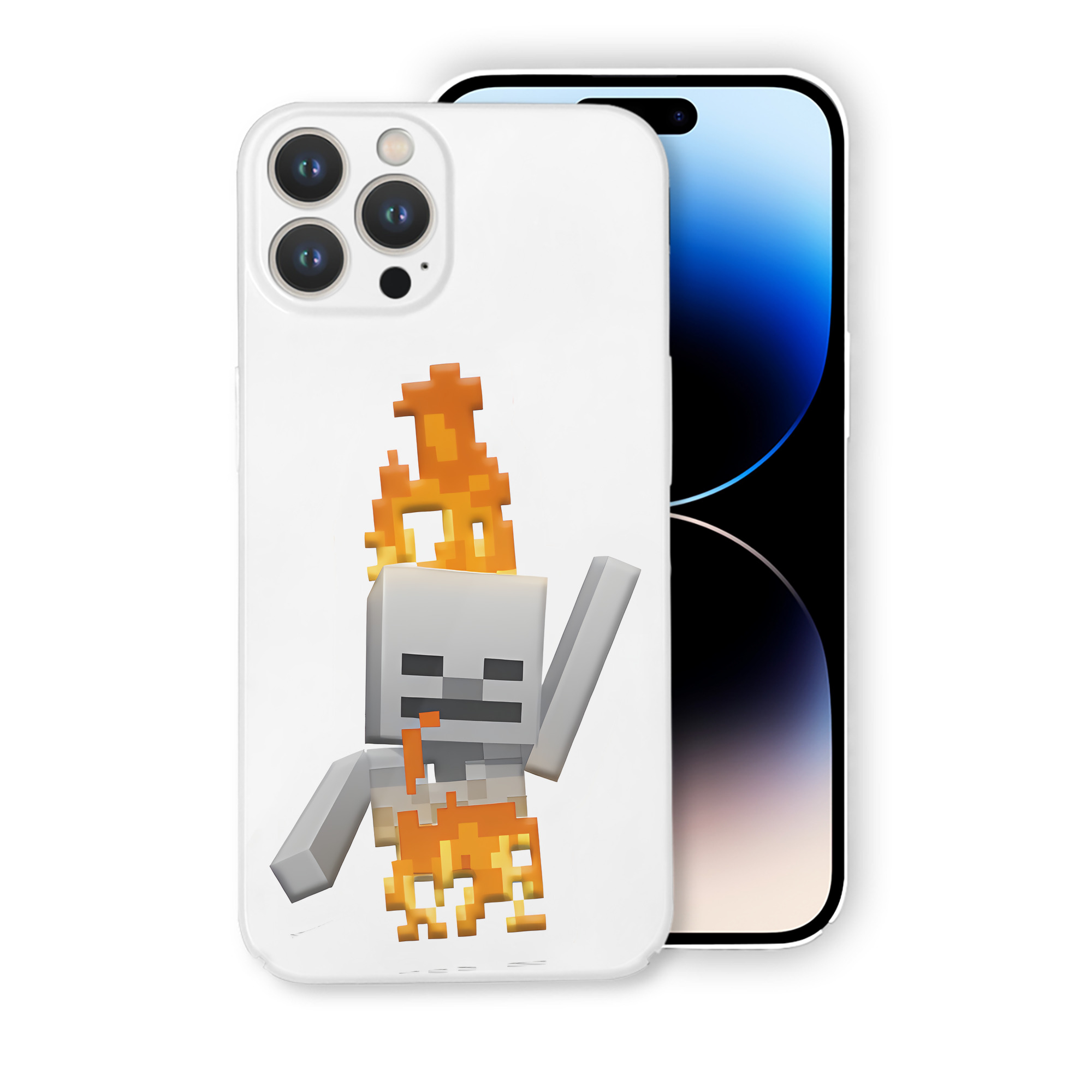 （画像用） マインクラフト ブロックの世界 Minecraft MC Block world 【iPhone 14シリーズ対応】ハードケース